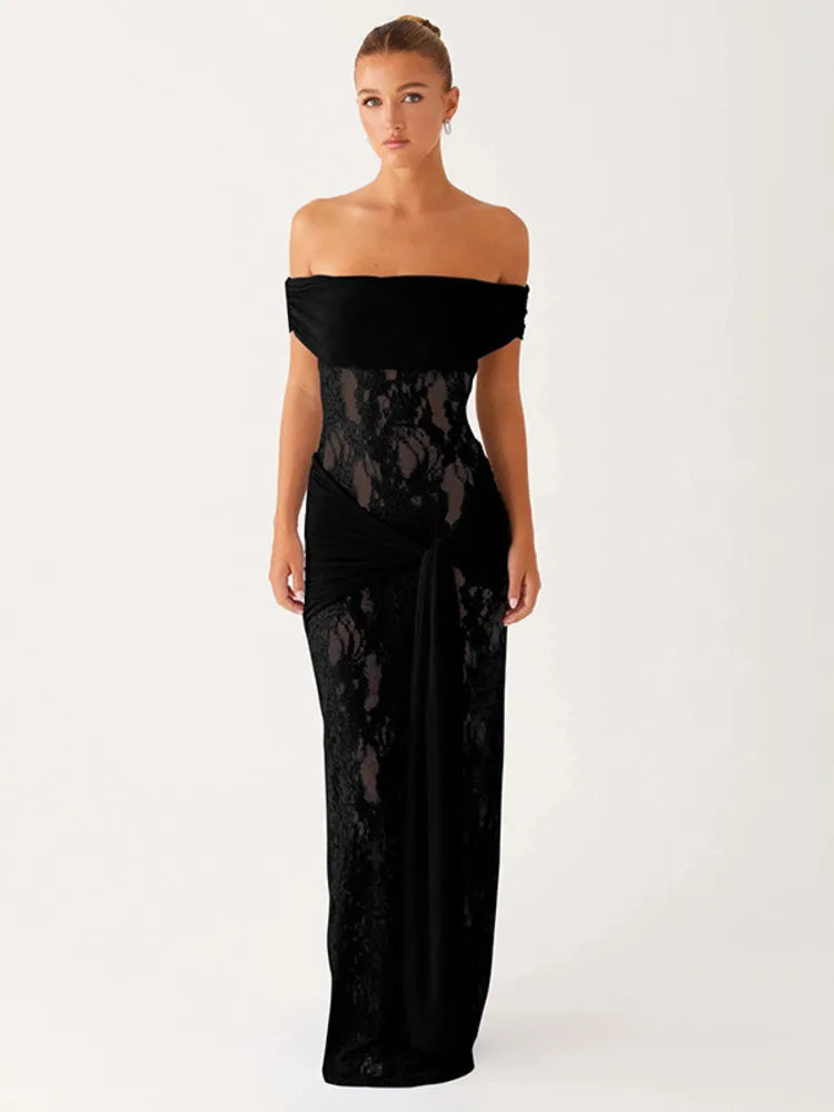 שמלת מקסי תחרה דגם נועם